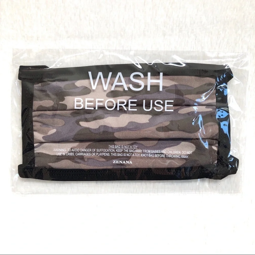 🔴 5 for $10 ONE Zenana Camouflage Face Mask Cotton Reusable